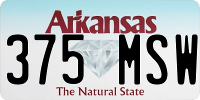 AR license plate 375MSW