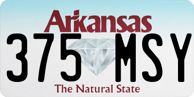AR license plate 375MSY