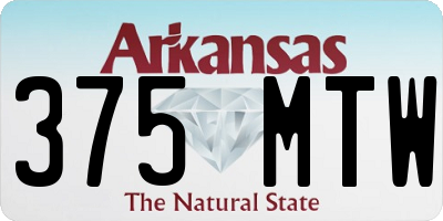 AR license plate 375MTW