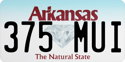 AR license plate 375MUI