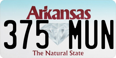AR license plate 375MUN