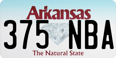 AR license plate 375NBA