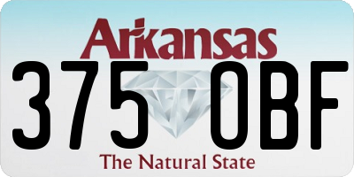 AR license plate 375OBF