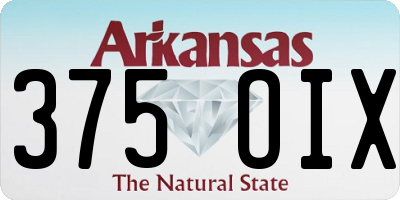 AR license plate 375OIX