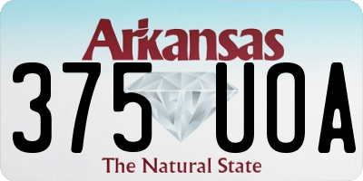 AR license plate 375UOA