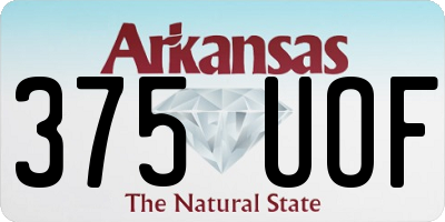 AR license plate 375UOF