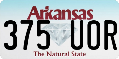 AR license plate 375UOR