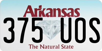 AR license plate 375UOS