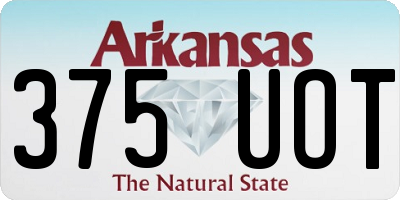 AR license plate 375UOT