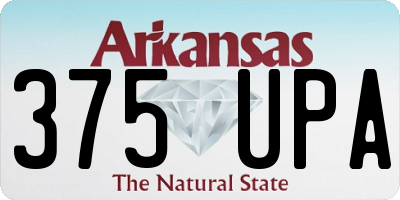 AR license plate 375UPA