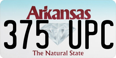 AR license plate 375UPC