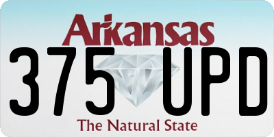 AR license plate 375UPD