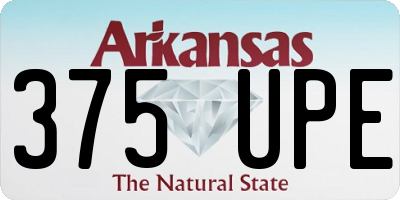 AR license plate 375UPE
