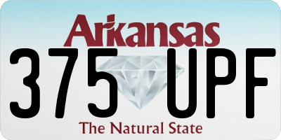 AR license plate 375UPF