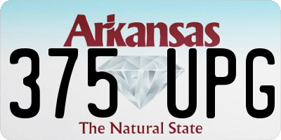 AR license plate 375UPG