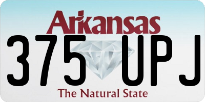 AR license plate 375UPJ