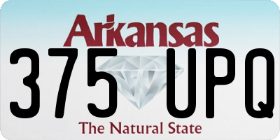 AR license plate 375UPQ