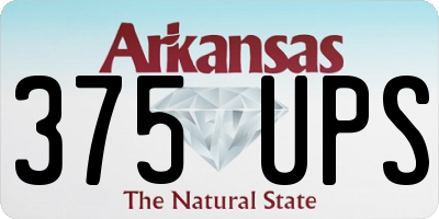 AR license plate 375UPS