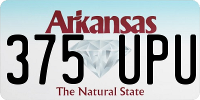 AR license plate 375UPU