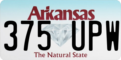 AR license plate 375UPW