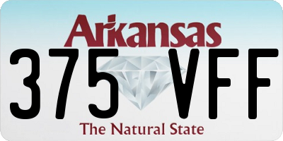 AR license plate 375VFF