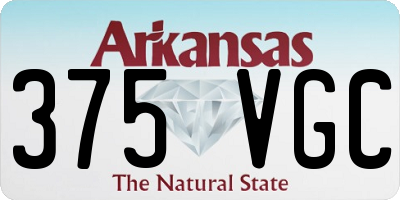 AR license plate 375VGC