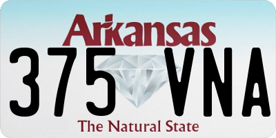 AR license plate 375VNA