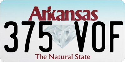 AR license plate 375VOF