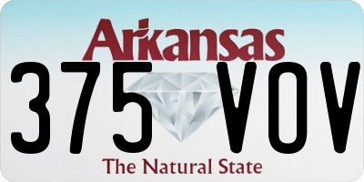 AR license plate 375VOV