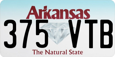AR license plate 375VTB