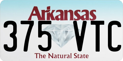 AR license plate 375VTC