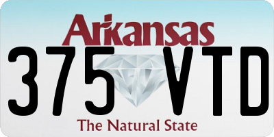 AR license plate 375VTD
