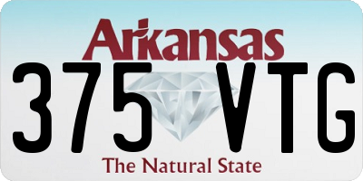 AR license plate 375VTG