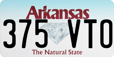 AR license plate 375VTO
