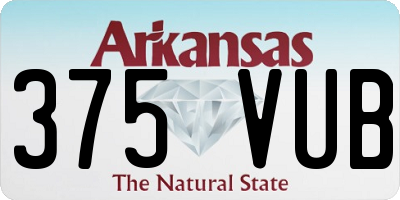 AR license plate 375VUB