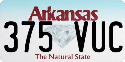 AR license plate 375VUC