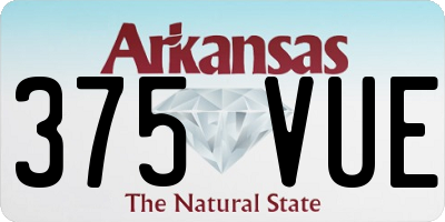 AR license plate 375VUE