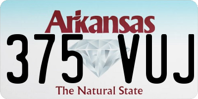AR license plate 375VUJ
