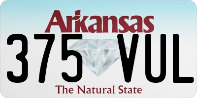 AR license plate 375VUL