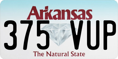 AR license plate 375VUP