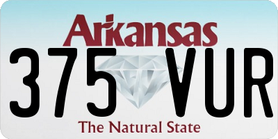 AR license plate 375VUR