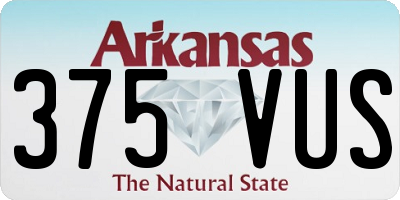 AR license plate 375VUS