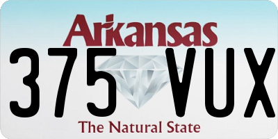 AR license plate 375VUX