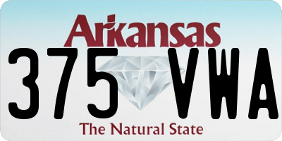AR license plate 375VWA