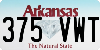 AR license plate 375VWT