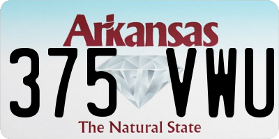 AR license plate 375VWU
