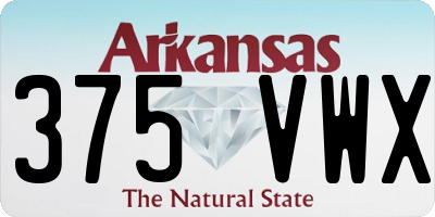 AR license plate 375VWX