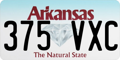 AR license plate 375VXC
