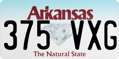 AR license plate 375VXG