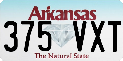 AR license plate 375VXT